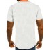 Casual O Neck Cartoon Print White Men T-shirt