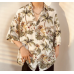 Hawaiian Summer Beach Style Coconut Trees Printing Men's Short Sleeve Shirt